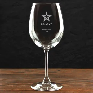 US Army Pick Your Design Personalized 16 oz. Wine Glass