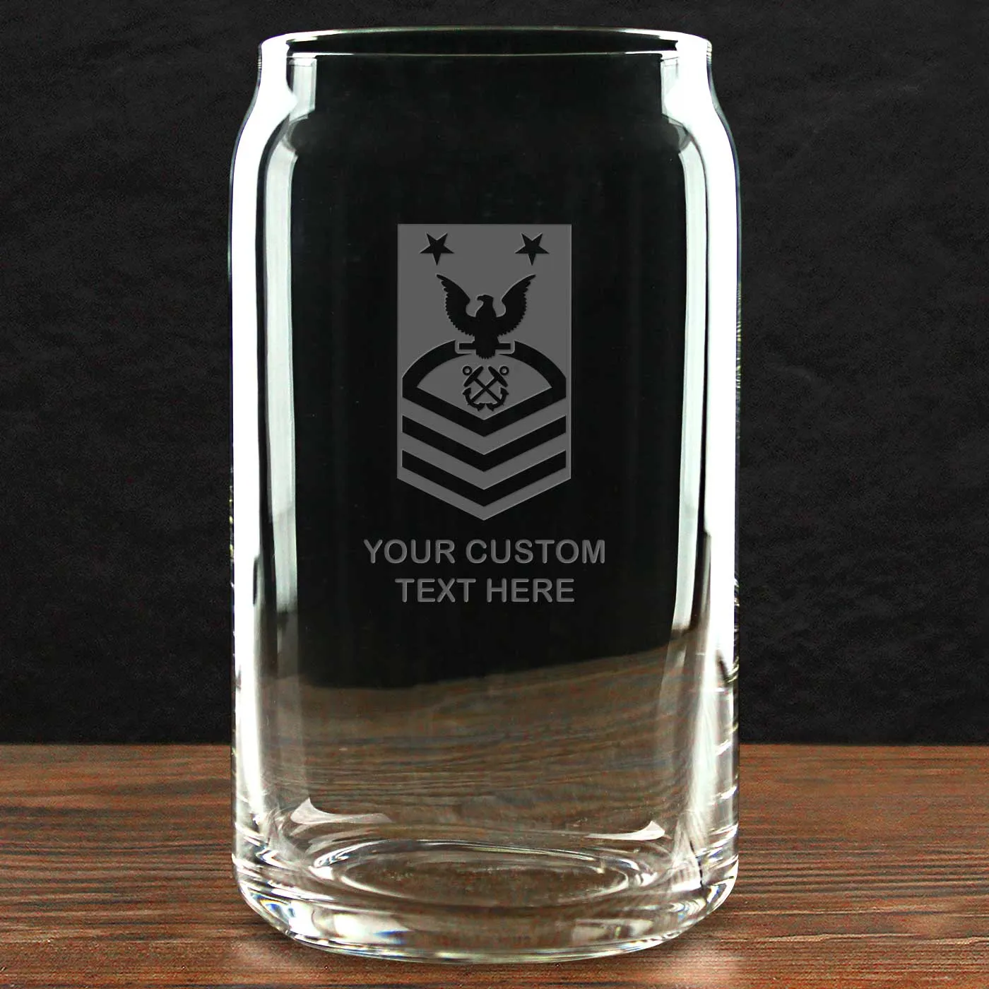 US Navy 'Build Your Glass' Personalized 16 oz Beer Can Glass