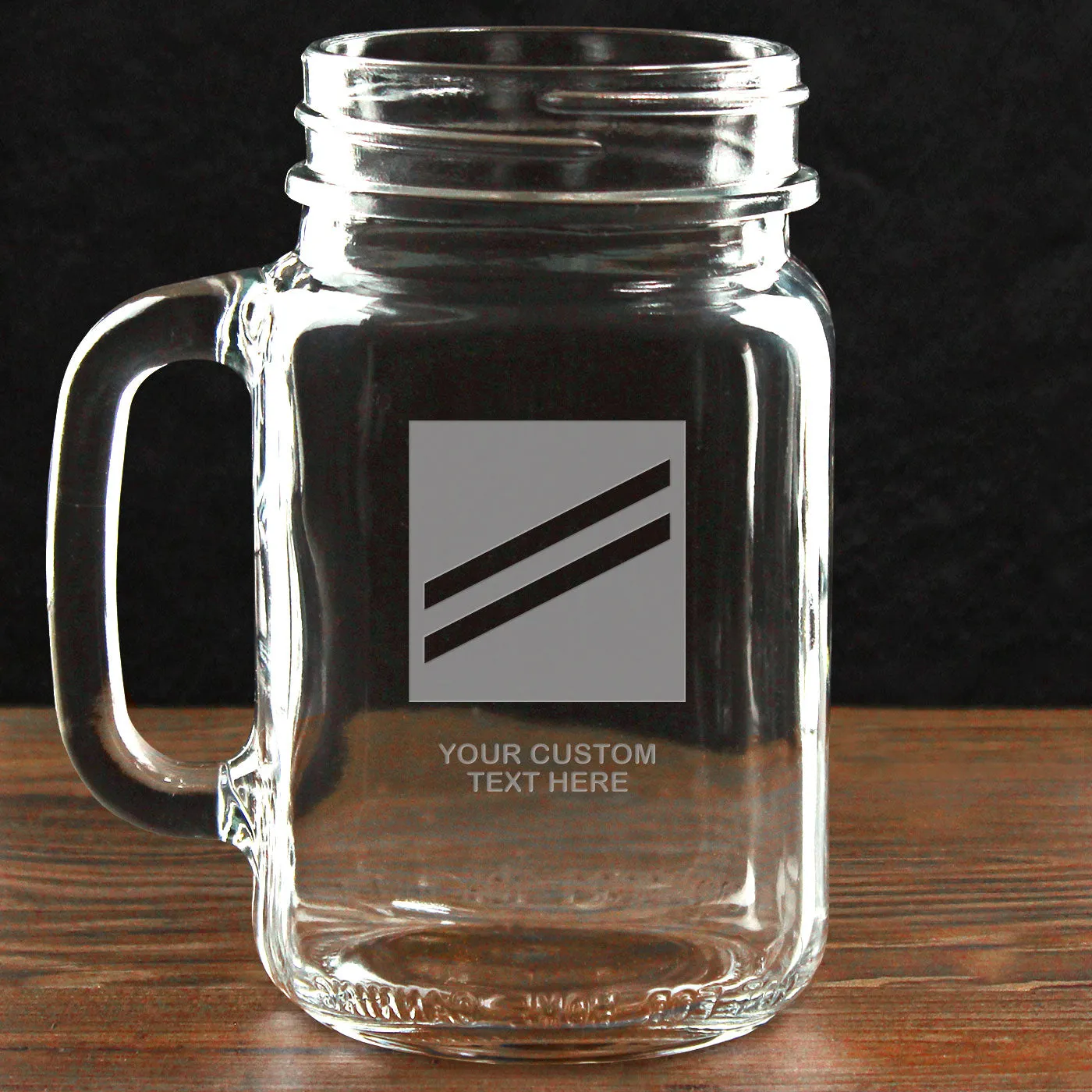 US Navy 'Build Your Glass' Personalized 16 oz Drinking Jar