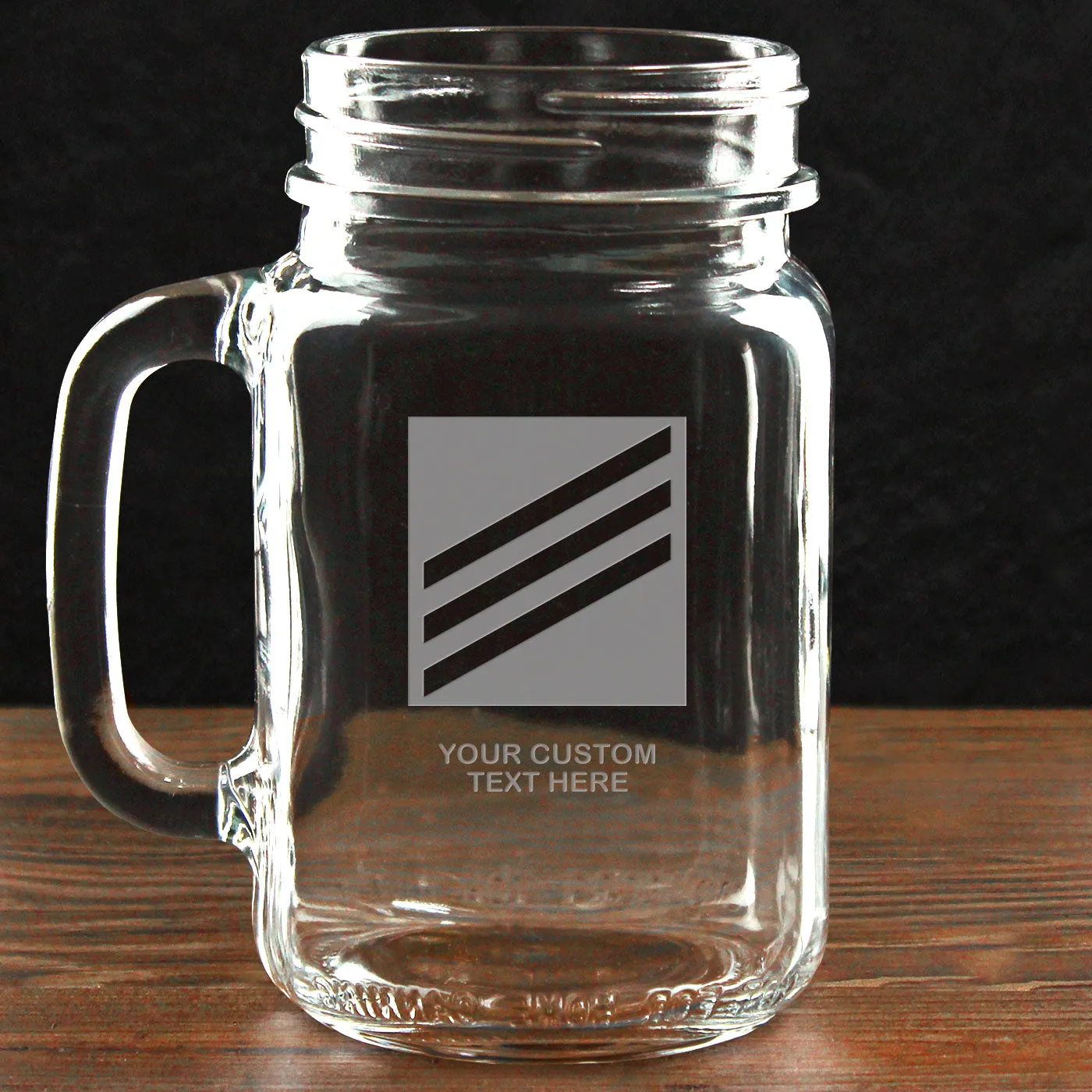 US Navy 'Build Your Glass' Personalized 16 oz Drinking Jar