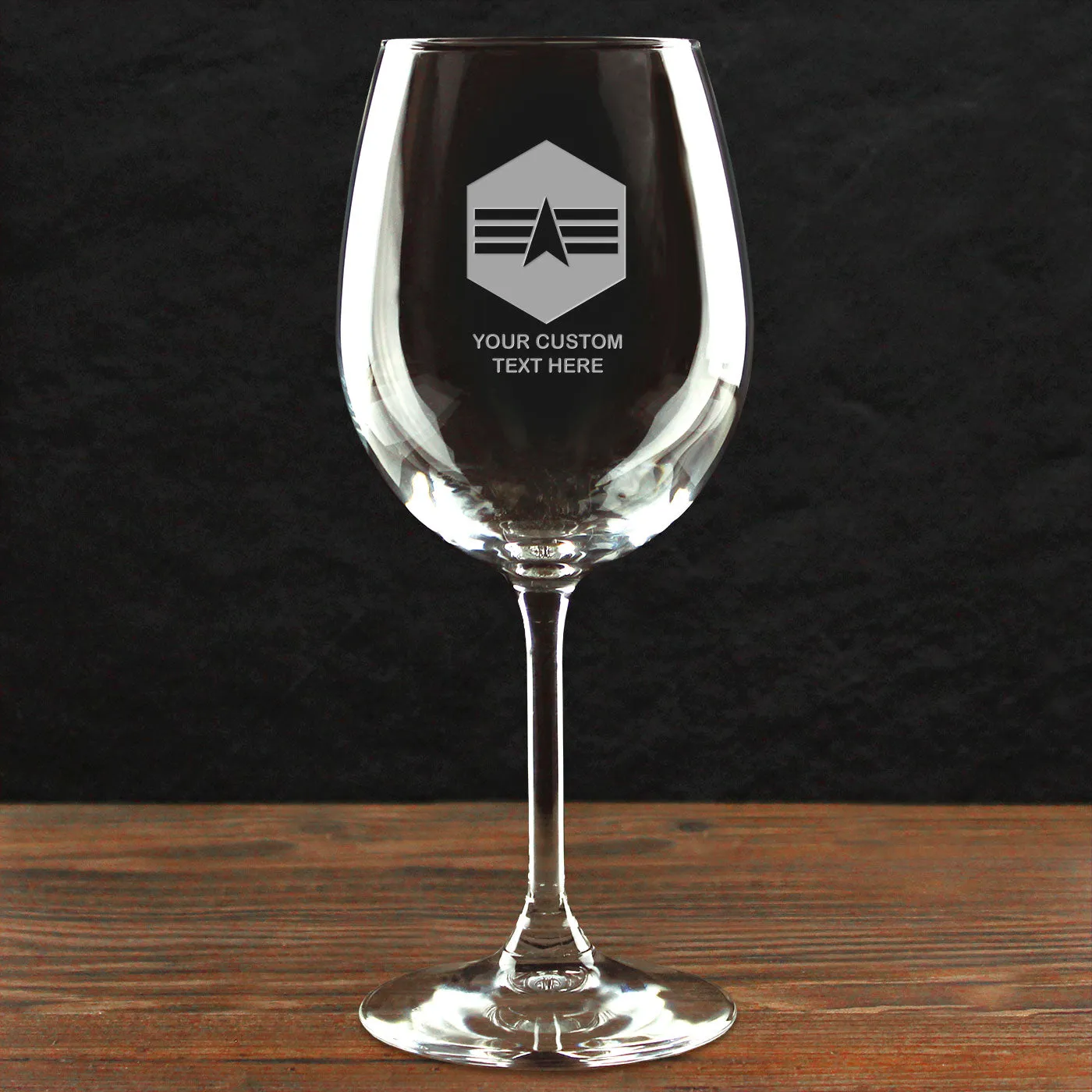 US Space Force 'Pick Your Design' Personalized 16 oz. Wine Glass