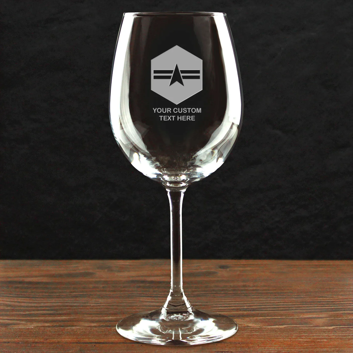 US Space Force 'Pick Your Design' Personalized 16 oz. Wine Glass