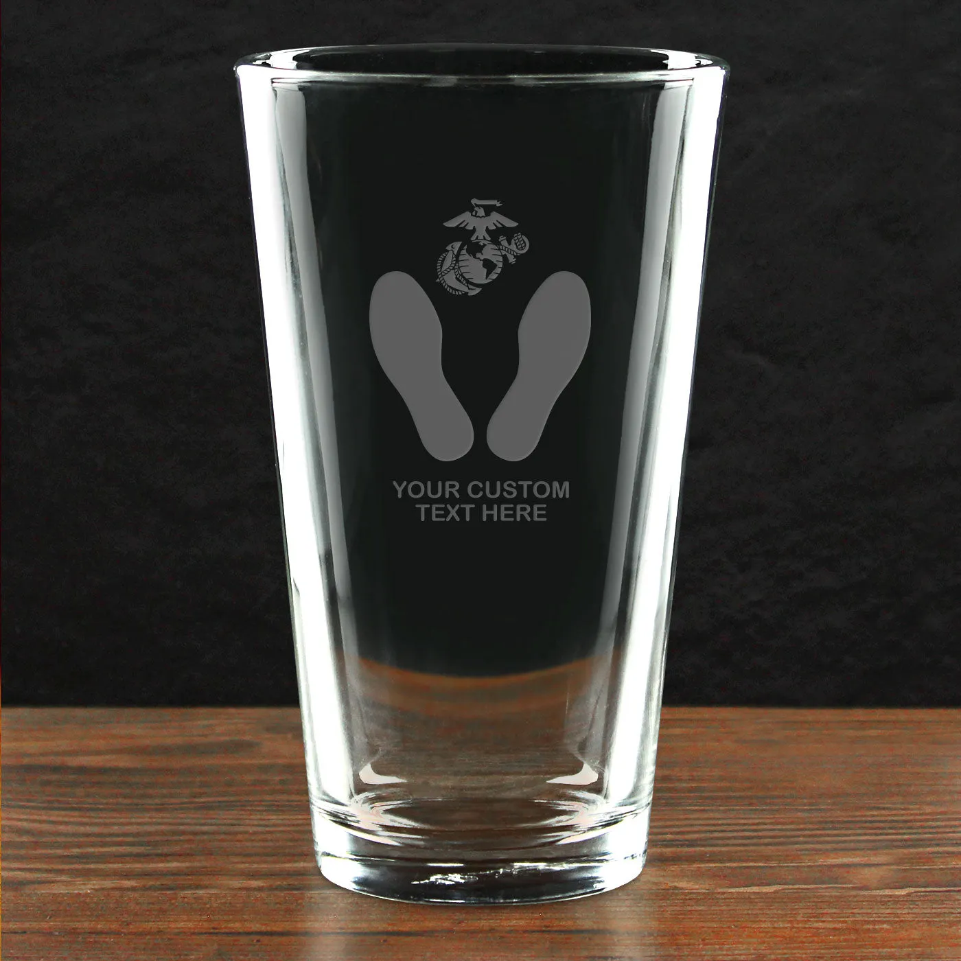 USMC 'Build Your Glass' Personalized 16 oz. Pint Glass