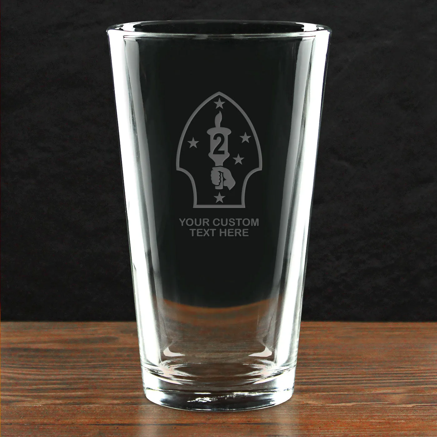 USMC 'Build Your Glass' Personalized 16 oz. Pint Glass