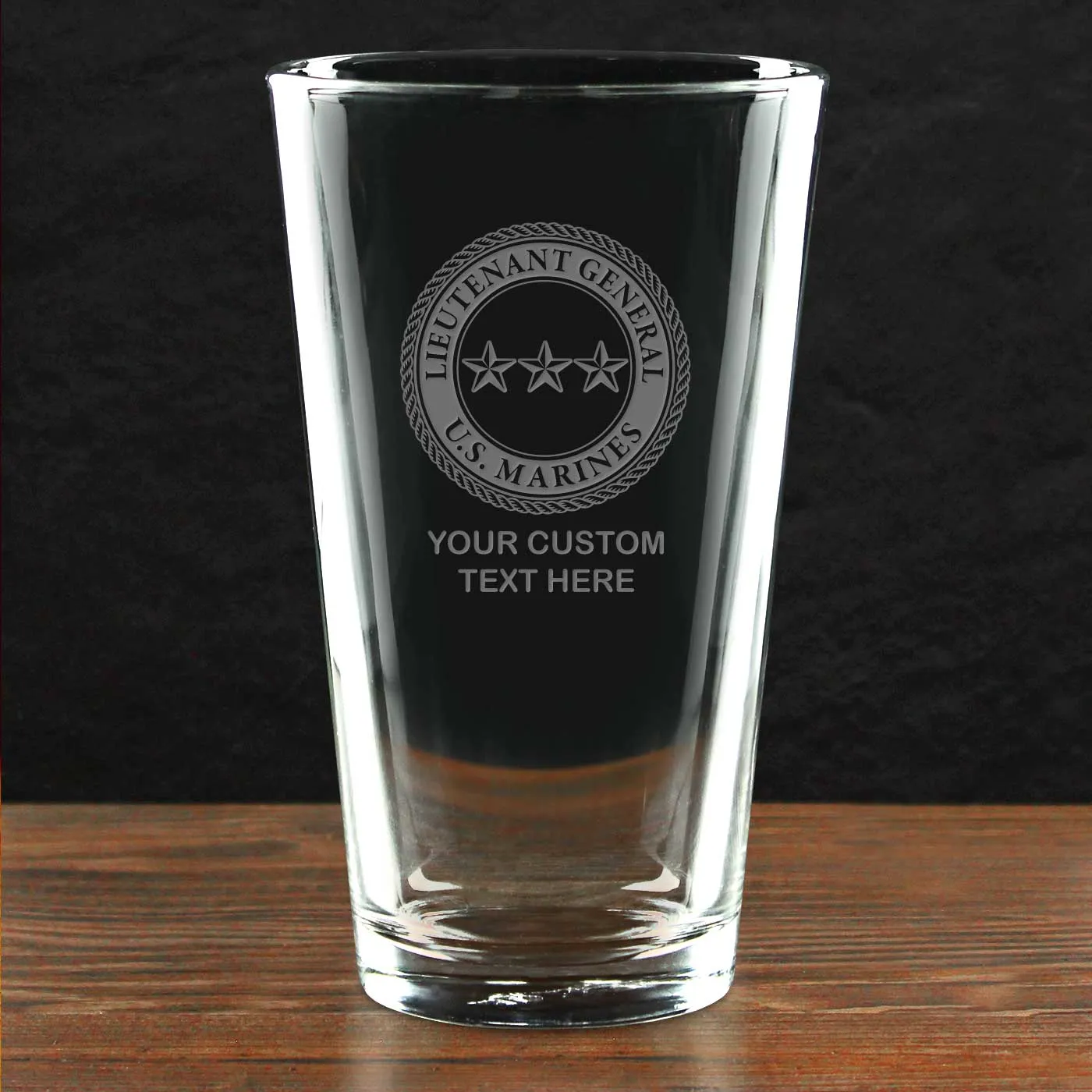 USMC 'Build Your Glass' Personalized 16 oz. Pint Glass