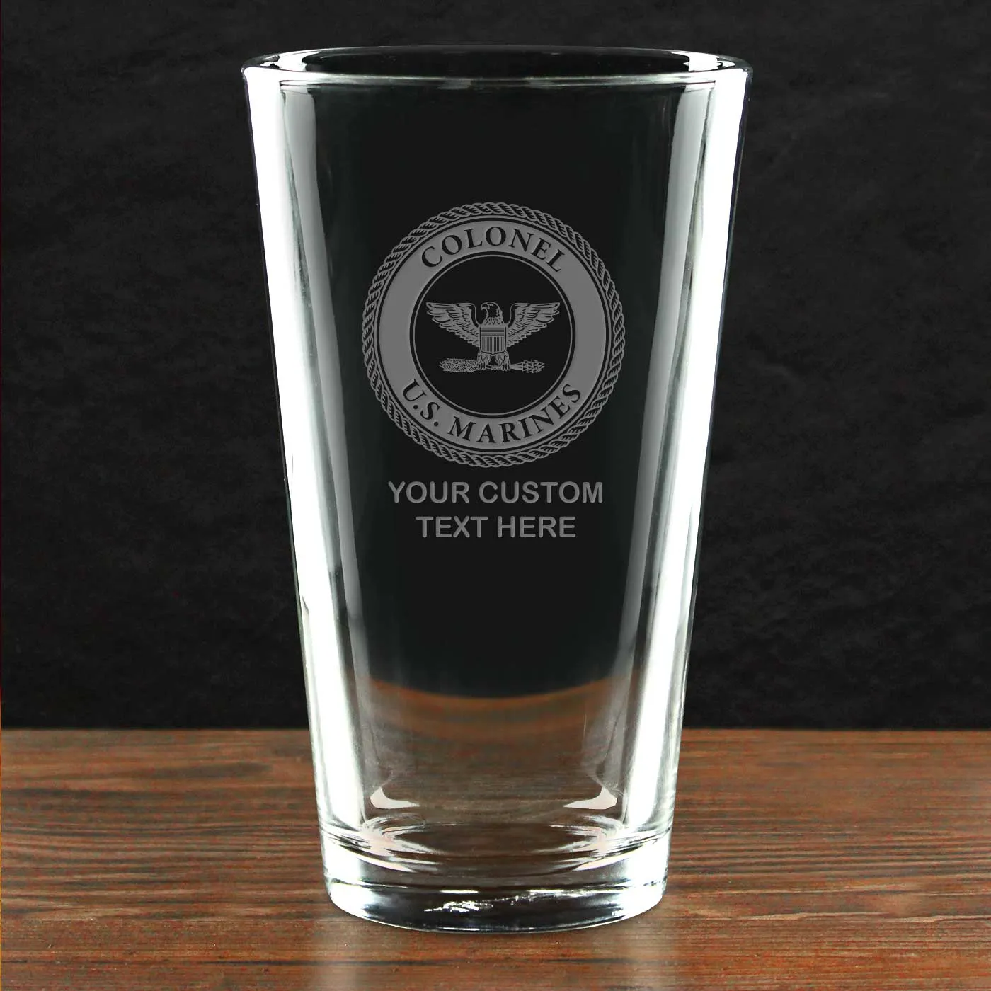 USMC 'Build Your Glass' Personalized 16 oz. Pint Glass