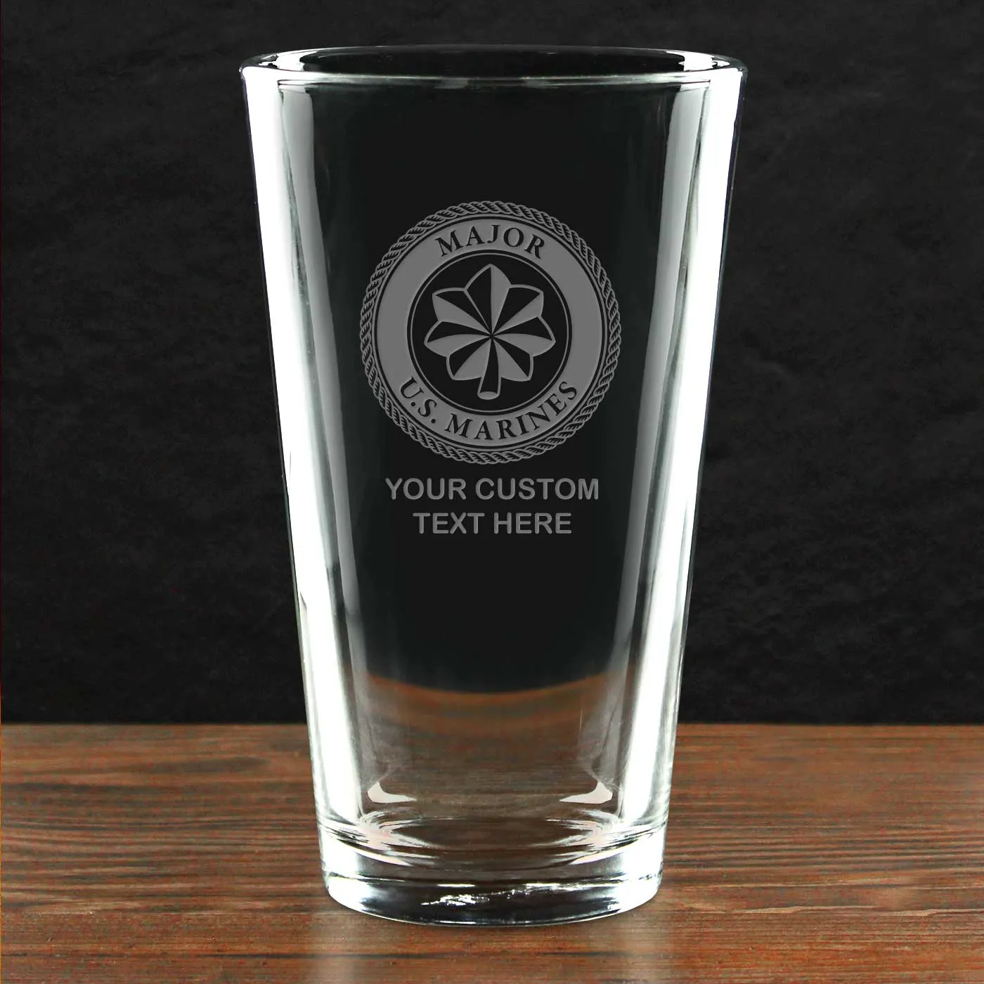 USMC 'Build Your Glass' Personalized 16 oz. Pint Glass