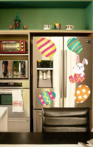 VictoryStore Jumbo Easter Garage Door Magnets, 16 Pieces, Happy Easter Magnet Letters, Indoor or Outdoor Thick Magnets, Garage Door Decals, 20086