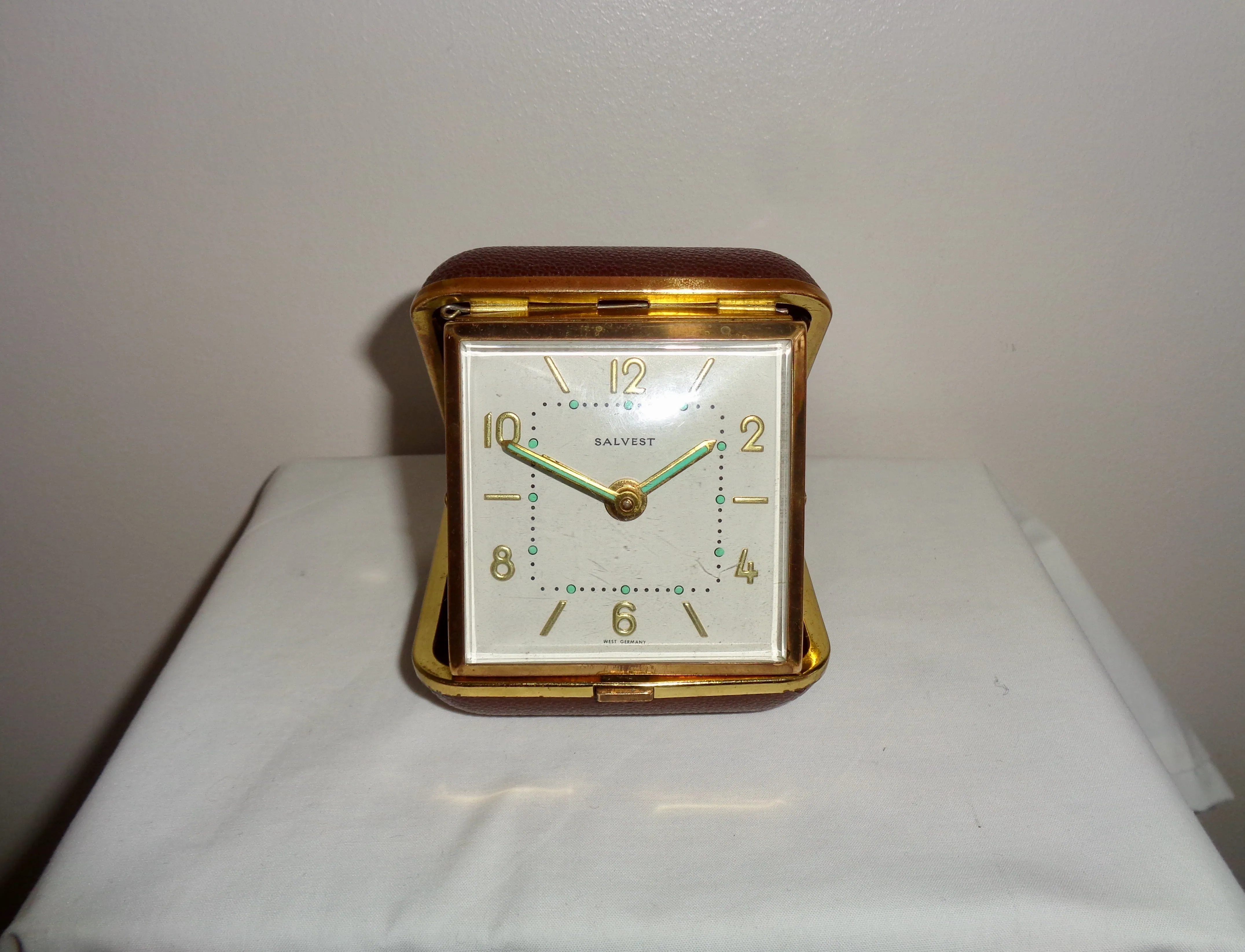 Vintage Salvest Folding Travel Alarm Clock