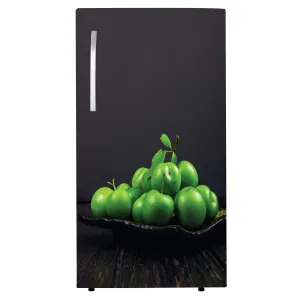 VVWV® Green Fruit Fridge Stickers - Self-Adhesive Waterproof Vinyl Decals - Home Decor for Single Door Refrigerators - Large Size (60 x 125 cm)