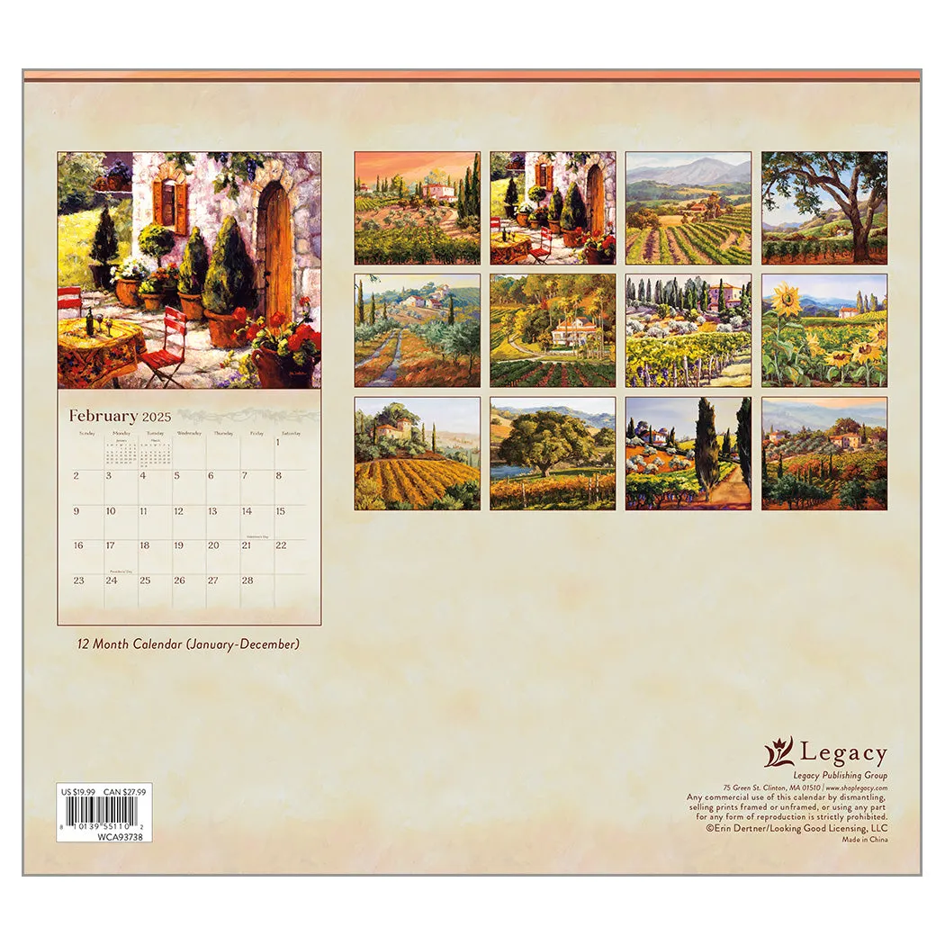 Wine Country 2025 | Legacy Wall Calendar