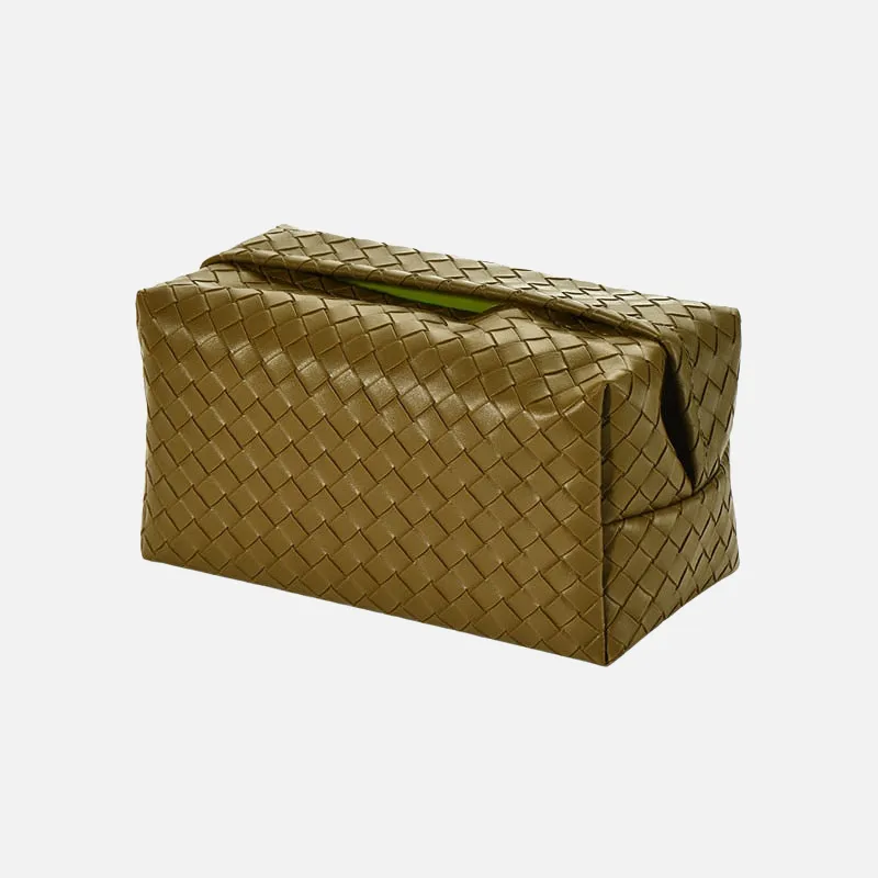 Woven Leather Tissue Paper Holder