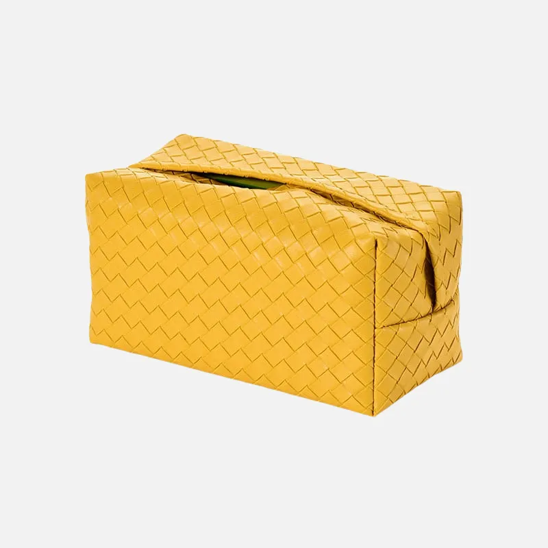 Woven Leather Tissue Paper Holder