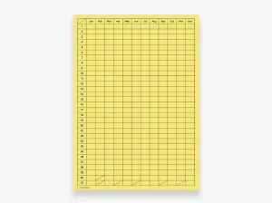 Yearless Calendar Yellow